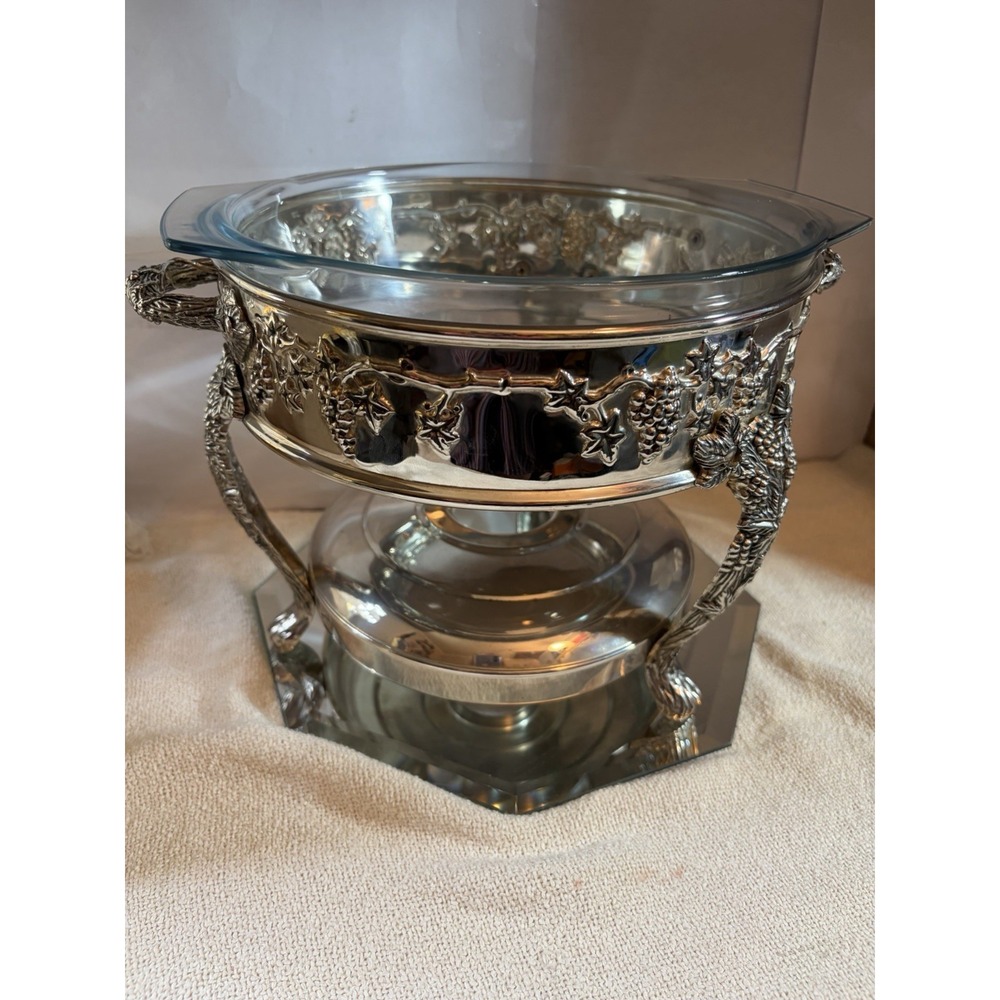 Vintage Godinger Silver-Plated Food Warmer With Bowl. Excellent Condition Nice